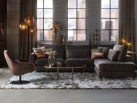 Carmen hoekbank bruin donker