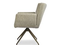 Draaibare eetksmerstoel stof beige