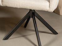 Draaibare poot zwart metaal