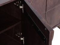Dressoir donker bruin met gouden poot en patroon