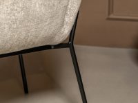 Eetkamerstoel zwarte metalen poot zwart