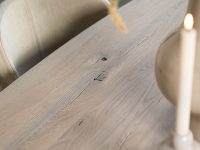 Eettafel half ovaal licht eikenblad