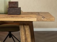 Eettafel hout bruin recht
