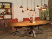 Eettafel hout bruin spider poot