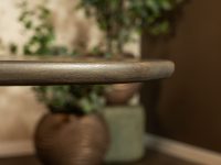 Eettafel organisch bol randafwerking hout