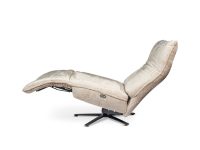 Verstelbare fauteuil stof beige spinpoot
