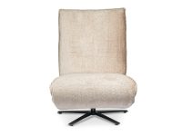 Fauteuil beige stof zwarte spinpoot