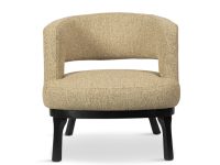 Fauteuil beuken poten zwart armleuning