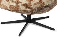 Fauteuil draaibare onderstel zwart metaal