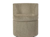 Fauteuil hoog rond stof