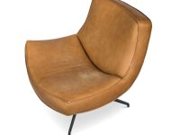 Fauteuil leer bruin cognac