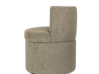 Fauteuil zonder armleuning stof beige patroon