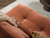 Gecapitioneerde bank roze velvet