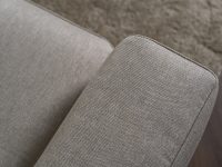 Grijze beige stoffen hoekbank