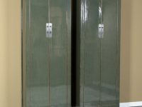 Groen glazende kast hout