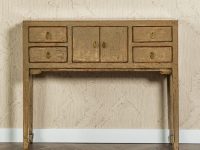 Groen houten sidetable hoogglans