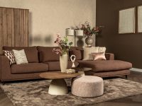 Hoekbank stoffen bruin