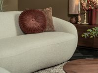 Hoekbank strak stof beige