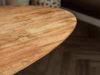 Hout bruin eettafel ovaal