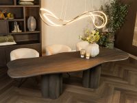 Hout eiken eettafel organisch bruin
