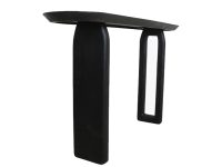 Hout zwart organische sidetable
