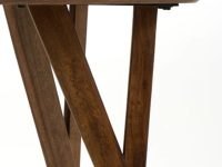 Houten wandtafel details houten onderstel