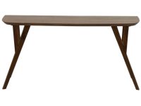 Houten wandtafel ovaal op poten