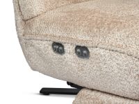 Verstelbare fauteuil stof beige spinpoot