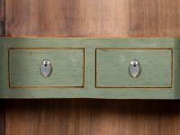 Lades in kast met planken hout groen