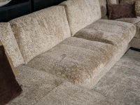 Leefhoek beige stof glanzend zacht