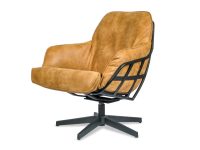 Leer bruin cognac fauteuil