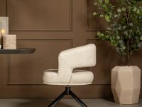 MEtalen poot draaibaar eetkamerstoel beige