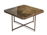 Marmeren salontafel met metalen frame