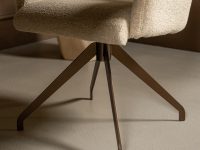 Metalen poot brons eetkamerstoel