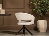 Open rugleuning eetkamerstoel stof