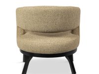 Open rugleuning fauteuil beige stof