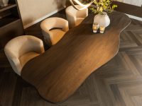 Organisch hout eiken bruin eettafel