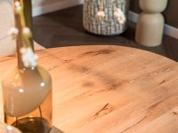 Oud eiken eettafel bruin ovaal recht