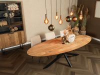 Ovaal eettafel bruin