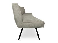 Ovale eetkamerbank stof beige