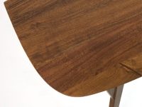 Ovale houten wandtafel blad bovenaanzicht