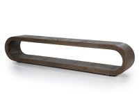 Ovale tv meubel bruin hout
