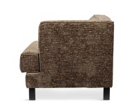 Pootjes zwart stof bruin fauteuil arm rechts