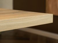 Randafwerking recht eettafel eiken lichtbruin
