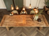 Rechthoekig eettafel hout naturel bruin