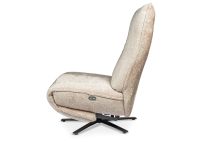 Fauteuil beige stof zwarte spinpoot