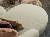 Rond ligelement stof bank strak