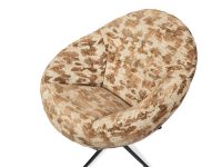 Ronde fauteuil armleuning stof