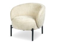 Ronde fauteuil beige stof