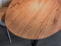 Ronde hoek eetafel bruin licht